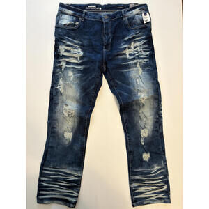 Copper Rivet Men's Slim Fit Distressed Jeans (Size 40x32)